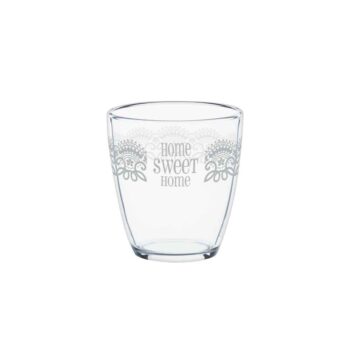 Cosmoplast© Home Sweet Home Small Glass – Clear