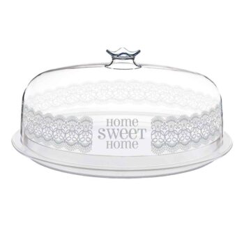 Cosmoplast© Home Sweet Home Cake Cover Large – Clear