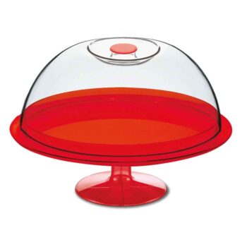 Cosmoplast© Sfera Cakestand with Lid - Red