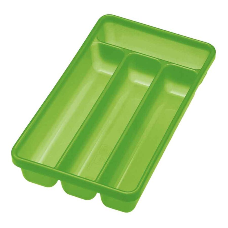 Cosmoplast© Cutlery Holder 4 Compartments - Green