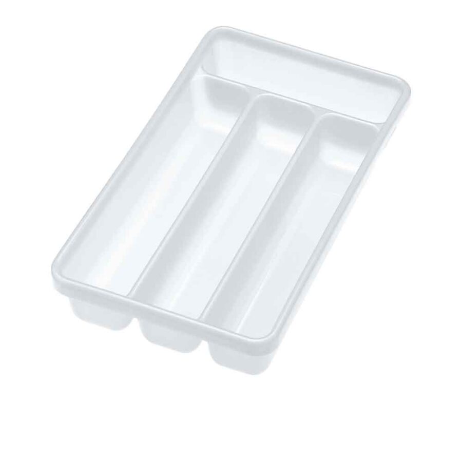 Cosmoplast© Cutlery Holder 4 Compartments - White