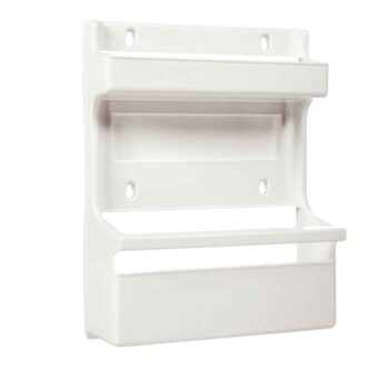 Cosmoplast© Holder with 2 Shelves – White